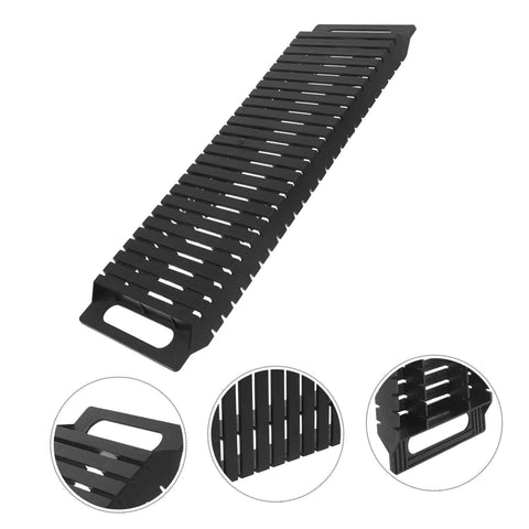Black Anti Static PCB Rack 3 Piece Set Pro Grade 25 Slot ESD Safe Circuit Board Storage And Drying Shelf, detailed view