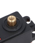 Close-up of the gear mechanism of the Professional Grade 20Kg High Torque Digital Metal Geared Servo Motor Built Like A Tank With Slick Tracking And Knockout Stability For RC Planes Drones And Custom Robots.