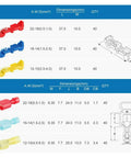 Hot 300 PCS Insulated T-Taps Quick Splice Wire Connectors For 22 To 10 AWG Cables And Super Durable Spade Terminals Kit You Gonna Love size chart with red, blue, yellow and fork terminals