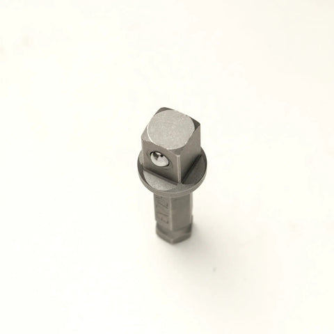 7/16 Hex To 1/2 Square Socket Adapter Drive Converter With Spring Ball Retainer For Impact Wrenches And Cordless Drivers Quick Change 7/16 Hex Female Chuck 2.13 Inch Long Heavy Duty Tool Accessory top view