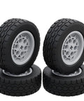 Top Tier Replacement Tires And Rims For Building Blocks 62 mm By 20 mm Rubber Wheels with 43 mm Exact Fit Holes set of 4