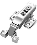 Premium Heavy Duty Soft Close Cabinet Hinges Featuring Quick Install Hydraulic Dampers For Full Cover Kitchen Cupboards And Bathroom Vanity Doors Rock Solid Construction, showing a detailed angle of the hinge.