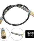Heavy Duty High Pressure Air Hose 50cm M10x1 Thread 9000 PSI Stainless Wrap Protects Against Kinks For Hunting Diving Tanks And Industrial Jobs Built To Handle Abuse No Matter How Hard You Run Them Today, 50cm M10 fitting