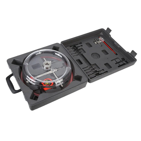Top Notch Adjustable Hole Saw Cutter Set From 40Mm To 200Mm Abs Cover Included For Cutting Plywood And Cement Board DIY Home Projects, open case