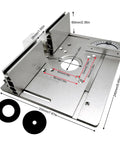 Dead On Aluminum Router Table Insert Plate Engineered For Quick Flip Swaps And Zero Hassle Miter Tracking To Make Routine Wood Milling And Trimming Jobs A Total Cinch, featuring precise measurements and design.