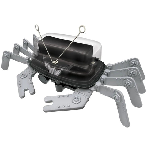 Tabletop Robot Kit For Kids And Teens, DIY Robotics STEM Toy That Builds An Awesome Mechanical Crab, Easy Assembly, Edge Detector Engineering Gift For Boys And Girls, Educational Hands On Fun, gray plastic crab robot