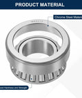 Chrome steel Beefy Tapered Roller Bearing Cone and Cup Set for high load machines with 1.3 in bore and 2.68 in OD, ABEC 3 rating.
