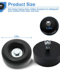 Beefy Heavy Duty Round Rubber Foot Pads 2.5 Inch Anti Vibration Dampeners 6 Pack Universal Feet For Generators Compressors Pressure Washers Pumps Trailers With Screw Kits