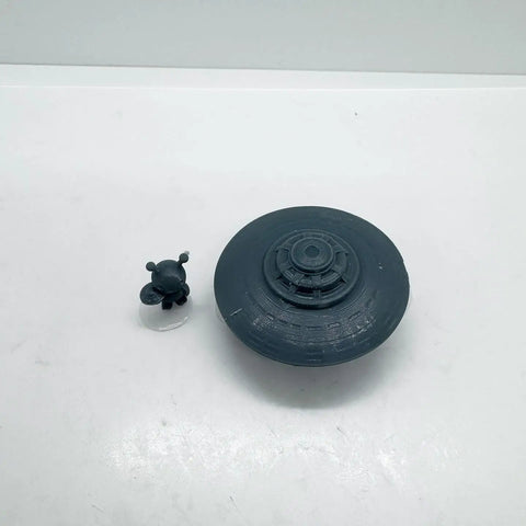 Alien UFO Airship Figurine 3D Print Kit For Miniature Dioramas And Collectibles With High Detail Texture And Easy Assembly