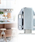 Ultra Smooth Push To Open Cabinet Door Catch Lock Spring Loaded Zinc Alloy Hardware, 2.55 Inch, ideal for modern kitchen cabinets.