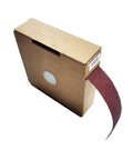 Top Shelf Sandpaper Rolls Built For Woodworking And Metal Polish Boasting Clog Proof Open Weave Texture Plus Grits From Eighty To Six Hundred Solid For Drum Machines And Hand Blocks Delivering Bang For Your Buck Performance You Can Quick Cut Now in a cardboard box with exposed sandpaper.