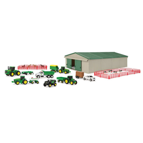 1 To 64 Scale Die Cast Farm Toy Playset With 70 Pieces Including Tractors Trucks Farm Animals Tools A Farm Shed And More For Kids 8 And Up Realistic