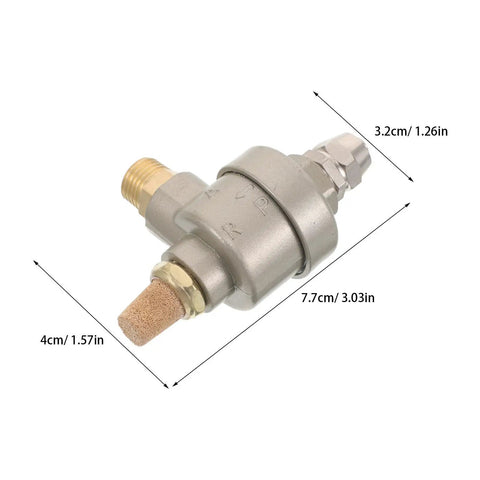 Quick Dump Valve for Tire Changer Machines with Bead Breaker Cylinder, Heavy Duty Pneumatic Flow Control Valve for Automotive Shop Equipment, Single Direction Air Cylinder System, Foot Pedal Compatible, Anti Backflow Exhaust Valve, 7.7cm x 4cm