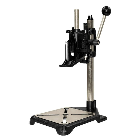 Durable Drill Press Stand For Dremel Rotary Tools With Variable Speed, Spring Loaded Rack And Pinion, Precision Depth Stop, 13.5 Inch Steel Column, Fits Most Dremel Style Tools, Black