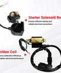 Ignition Coil Starter Solenoid Voltage Regulator CDI Kit for Chinese ATV Quad Dirt Bike Go Kart 4 Stroke Engines 90cc 110cc 125cc