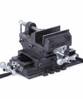 Almencla 6 Inch Bench Vise With Cross Slide For Milling Machines And Drill Presses, heavy duty cast iron construction, multi-axis movement.