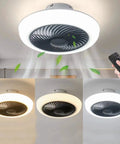 Remote Control Ceiling Fan With Lights, 72W Dimmable Flush Mount Ceiling Fan With LED Light, Three Color Temps, Remote Shown