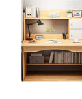 Rock Solid Electric Standing Desk L Shaped Computer Workstation With Nifty Storage Drawers Smooth Memory Height Presets For Your Premium Heavy Duty Boss Setup in natural wood.