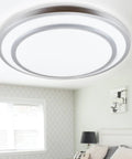 48W Dimmable LED Flush Mount Ceiling Light With Remote, 20 Inch Close To Ceiling Fixture for Bedroom Living Room Dining Room