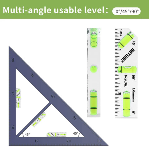 Compact Shatterproof Mini Pocket Level With 45 90 180 Degrees Bubble Level For Picture Hanging And Layout Tools 4 Inch Acrylic Spirit Level Cross Check Measuring Instrument With Imperial And Metric Scales