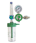 Oxygen Pressure Regulator Inhaler With Pro Grade Buoy Type Female Thread And Tube O2 Flow Meter Gauge Portable Gas Reducer, brass
