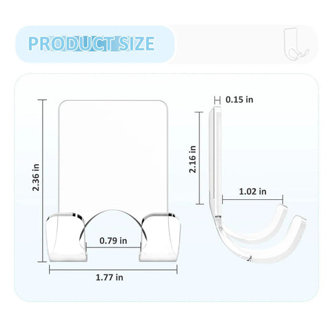 Heavy Duty Adhesive Shower Razor Holder Clear Acrylic Bathroom Organizer Zero Drill Hassle Quick Install Universal Fit Guys And Gals Bomb Sturdy Elegant Two Pack Vanity Storage Rack
