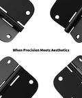 Matte Black 3.5 Inch Door Hinges For Interior Doors With Rounded Five Eighths Inch Radius Corners, Durable And Quiet Residential Hinges, 48 Pack With 288 Matching Screws For Easy Install