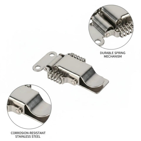 Sturdy 304 Stainless Steel Toggle Latch With Double Spring Draw Catch For Toolboxes Cabinets And Cases Built To Handle Vibration And Transit Without Slipping Rust Resistant Closure For Heavy Duty Grips