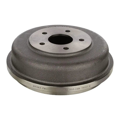 Heavy Duty Rear Brake Drums For Ford Transit Connect 2010 To 2013 Two Pack, 11 inch diameter, stout metal design for reliable stopping.