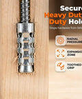 Fix Loose Hinges Quick With 100 Pack Of 6x14mm Door Screw Kit For Cabinet Repair And Stripped Thread Restoration Using Expansion Anchors For Super Secure Stability, metal anchor in wood