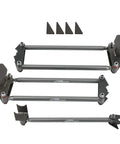 Universal Parallel Four Link Kit With Panhard Bar For Trucks Classic Cars Rat Rods And Hot Rods Rear Suspension Links For Street Ready Frame Rails Clearance Silver Gray, steel bars