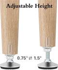 Swivel Adjustable Leveling Feet With T Nut Bolt 10 Pack for height tuning, showing 0.75 to 1.5 inch range, for stable mounts.
