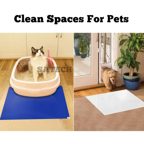 Keep The Floors Spotless With Heavy Duty Tacky Mats 24 By 36 Inches White Adhesive Roll Out Sheets for pet clean spaces