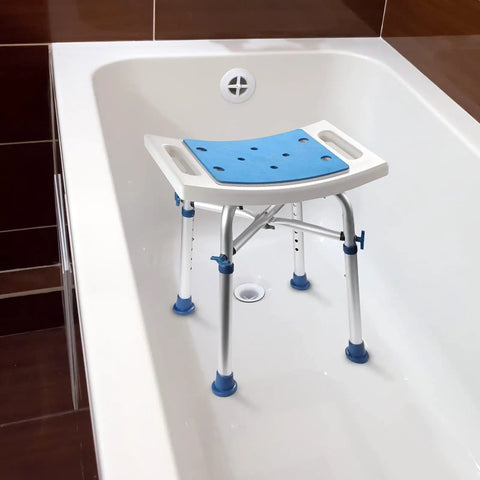 Lightweight Nonslip Shower Chair For Inside Shower And Bathtub Durable Aluminum Bath Stool With Anti Slip Seat Suction Cup Legs