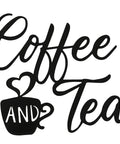 Coffee Bar Decor Metal Sign 12x10 Inch Wall Art Rustic Vintage Black Cup Letter Sign For Cafe Home Office Kitchen