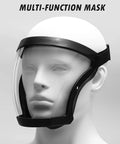 Anti Fog Full Face Shield For Adults, Clear Transparent Visor, Breathable All Day Comfort, Reusable Protective Gear With Full Facial Coverage From Eyebrows To Chin, Guards Against Droplets Dust Oil, Red 5 Pack.