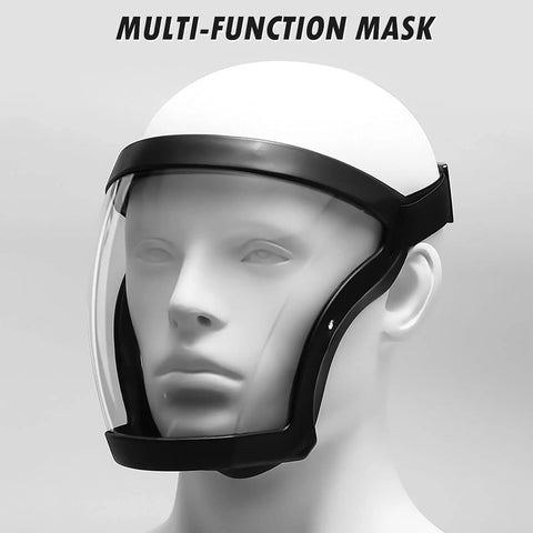 Anti Fog Full Face Shield For Adults, Clear Transparent Visor, Breathable All Day Comfort, Reusable Protective Gear With Full Facial Coverage From Eyebrows To Chin, Guards Against Droplets Dust Oil, Red 5 Pack.