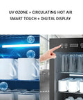 Massive Cup Warmer Cabinet With Smart Touch Panel, PTC Heating Keeps Your Brews Nice And Toasty For Pantries, Break Rooms, And Office Lounges, showing digital display and touch controls.