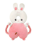 Cartoon rabbit Toddler Head Protection Backpack With Adjustable Straps, breathable shock absorbing cushion for falls
