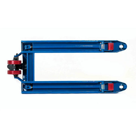 No Sweat Heavy Duty Manual Pallet Jack With Narrow 21 By 48 Inch Forks Quick Three Stage Fingertip Lifting Snag Your Load Fast In Tight Spaces Using Smooth Polyurethane Wheels
