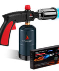 Heavy Duty Propane Culinary Torch For Grilling, Searing, Sous Vide, Camping And Welding - Adjustable Flame, Safety Shield