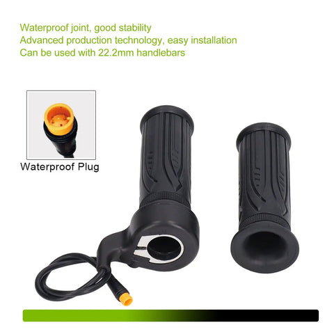 20X Full Twist Throttle for E Bikes and Scooters with waterproof connector displayed on white background