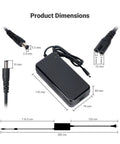Dimensions of 48V 5A Power Supply for Home Audio Amplifiers and Bluetooth Stereo Receivers, showing connectors and size