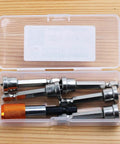 Kickass Six Piece PH2 Magnetic Drywall Screw Bit Set With Exact Depth Stop Collar For Sheetrock Gypsum Plasterboard Heavy Duty Professional Grade Install Tool Kit in clear box.
