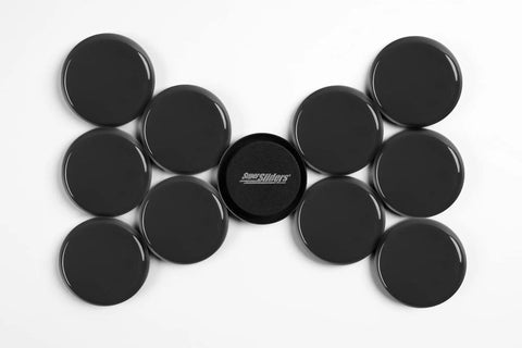 Two And A Half Inch Round Reusable Furniture Sliders For Carpet No-Slip Protective Moving Pads Set Of Eight For Beds Sofas Dressers And More Black Durable