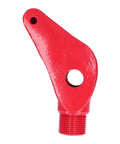 Heavy Duty Cast Iron Pipe Bender And Conduit Former For Electric Wires and Aluminum Alloy, red attachment with threaded base.