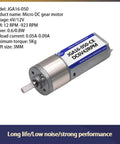 Real Solid 6V And 12V DC Gear Motor Featuring Sweet Speed Reduction 12 To 923 RPM Forward Reverse Drive JGA16 050 compact metal housing