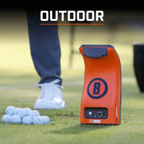 Launch Pro Circle B Edition Golf Launch Monitor Bundle With Tour Level Accuracy For Indoor And Outdoor Use on grass