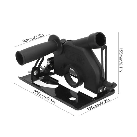 Adjustable Angle Grinder Bracket With Protective Shroud And Cutting Cover Kit 100 To 125 Millimeter Dust Collection Guard dimensions