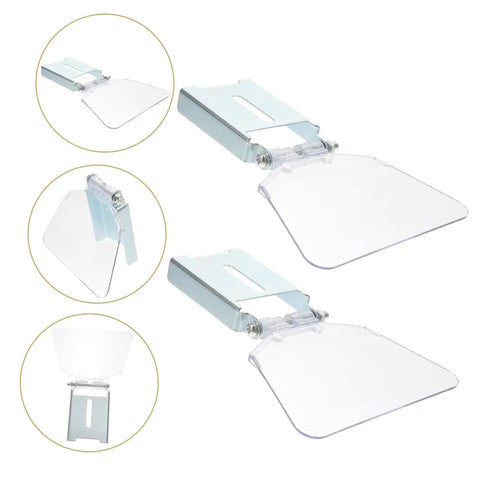 Clear Eye Protection Shield For Bench Grinder with transparent dust guard, stainless steel mount, fits most table grinders.